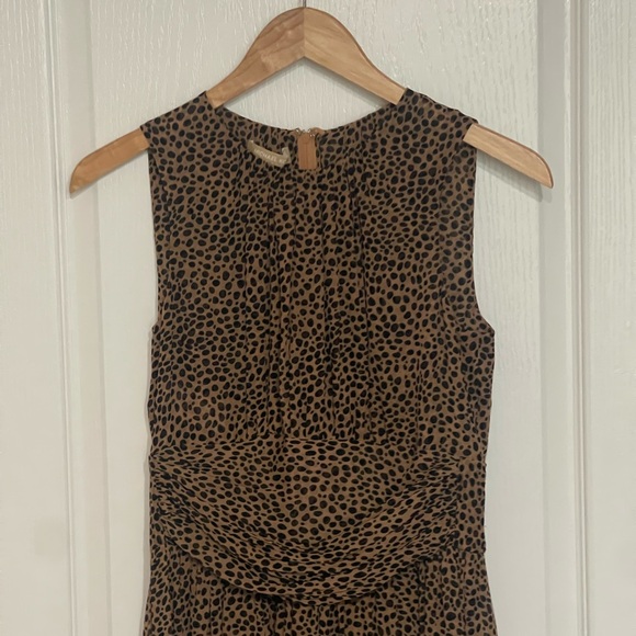 MICHAEL KORS COLLECTION Cheetah Print Stretch Crepe Shift Leopard Print Dress 2 - Picture 3 of 8